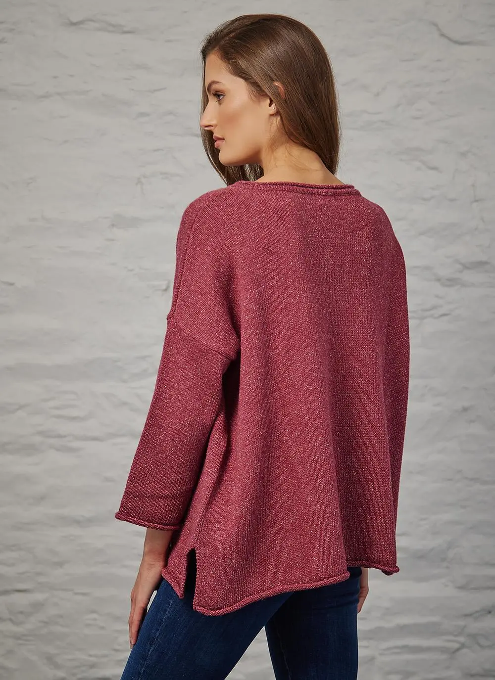 Donegal Tweed Roll Neck Sweater