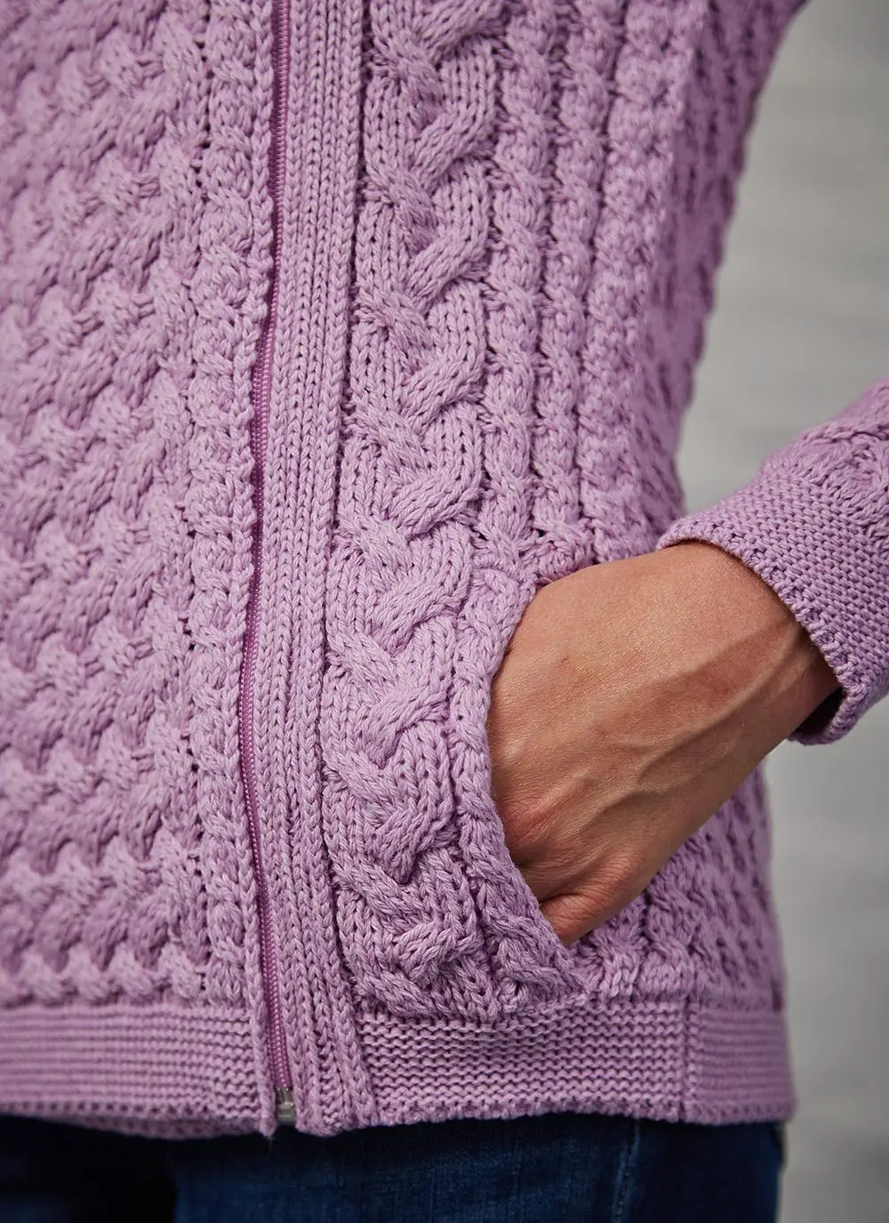 Erin Summer-Weight Aran Biker Jacket 