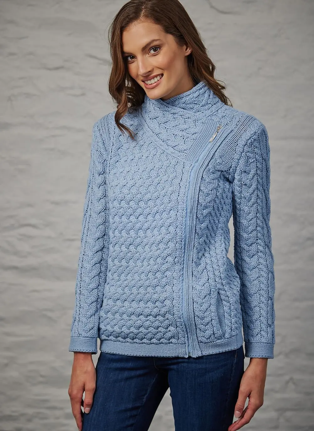 Erin Summer-Weight Aran Biker Jacket 