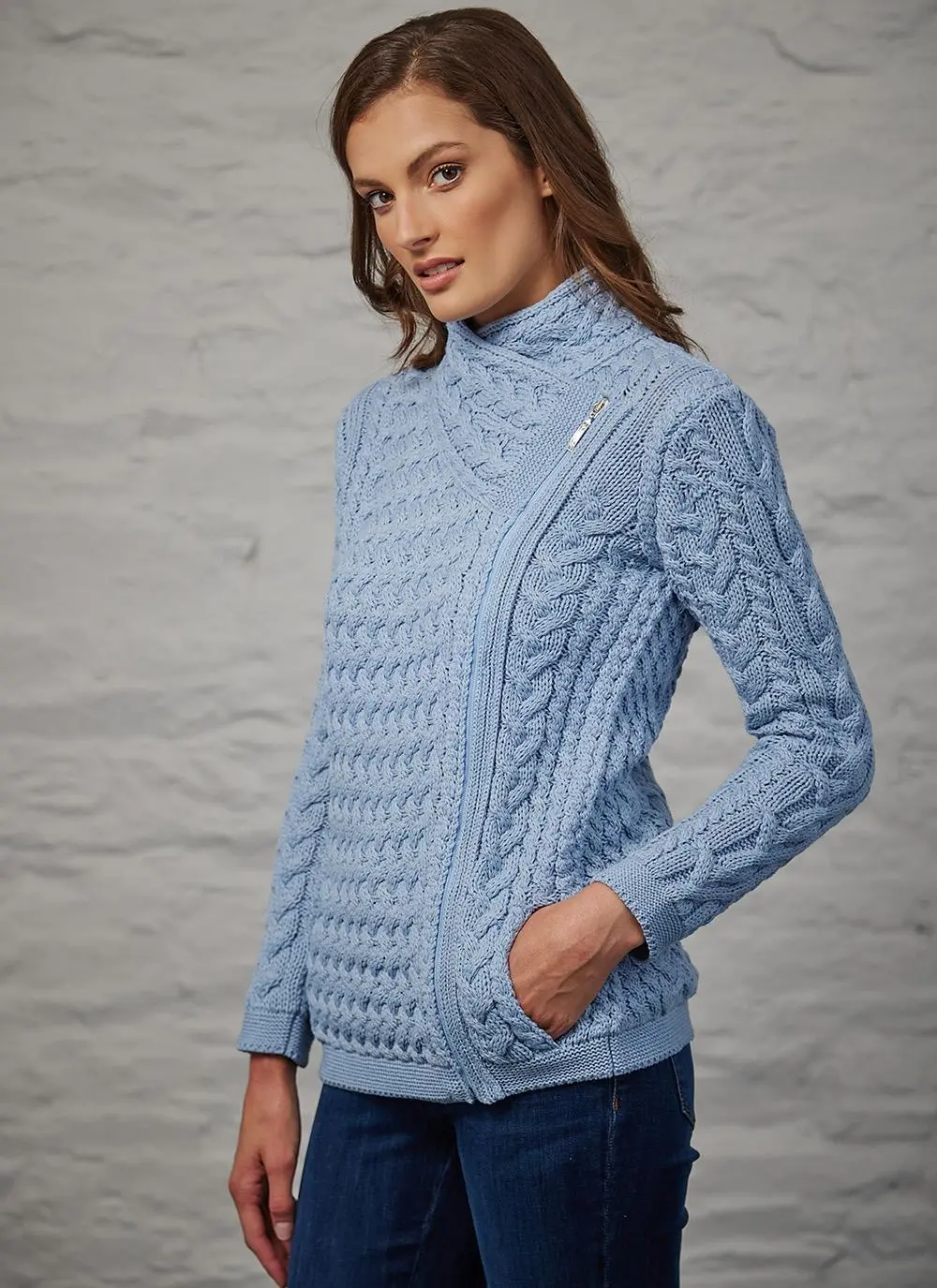Erin Summer-Weight Aran Biker Jacket 