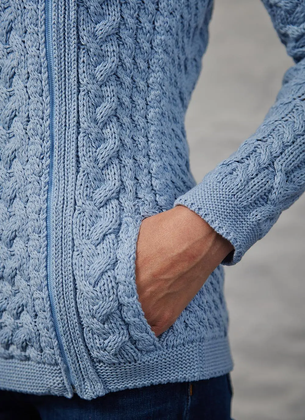 Erin Summer-Weight Aran Biker Jacket 
