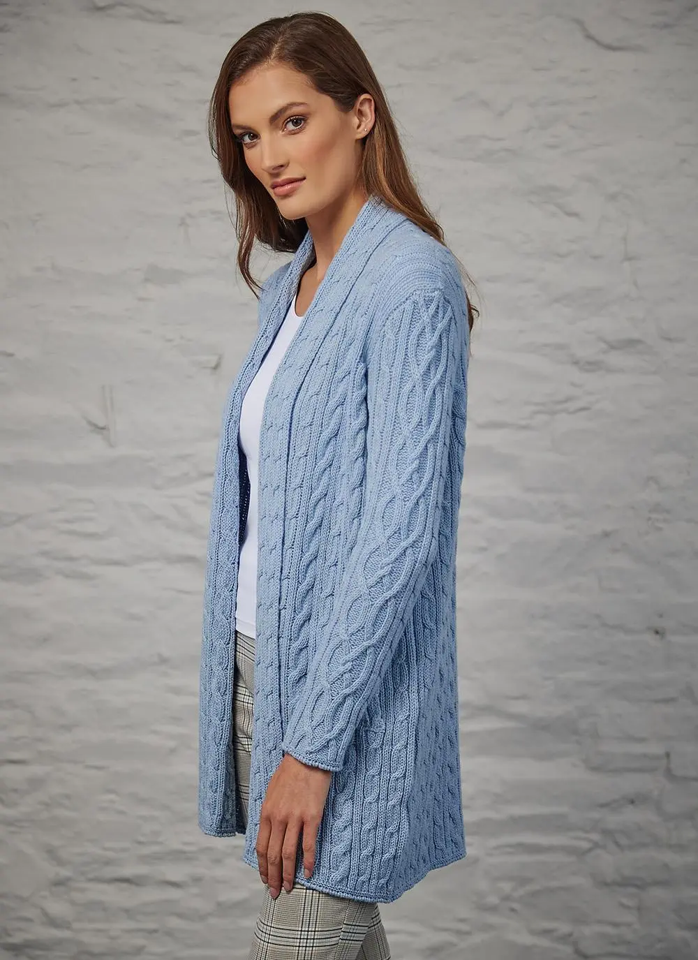 Mairead Lambswool & Cotton Cable Cardigan