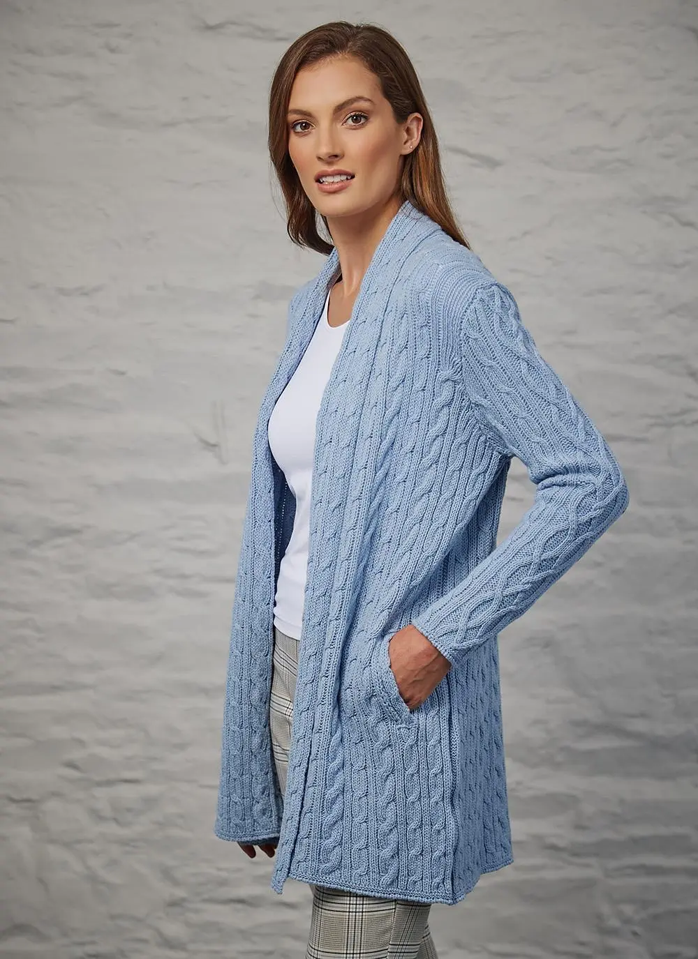 Mairead Lambswool & Cotton Cable Cardigan