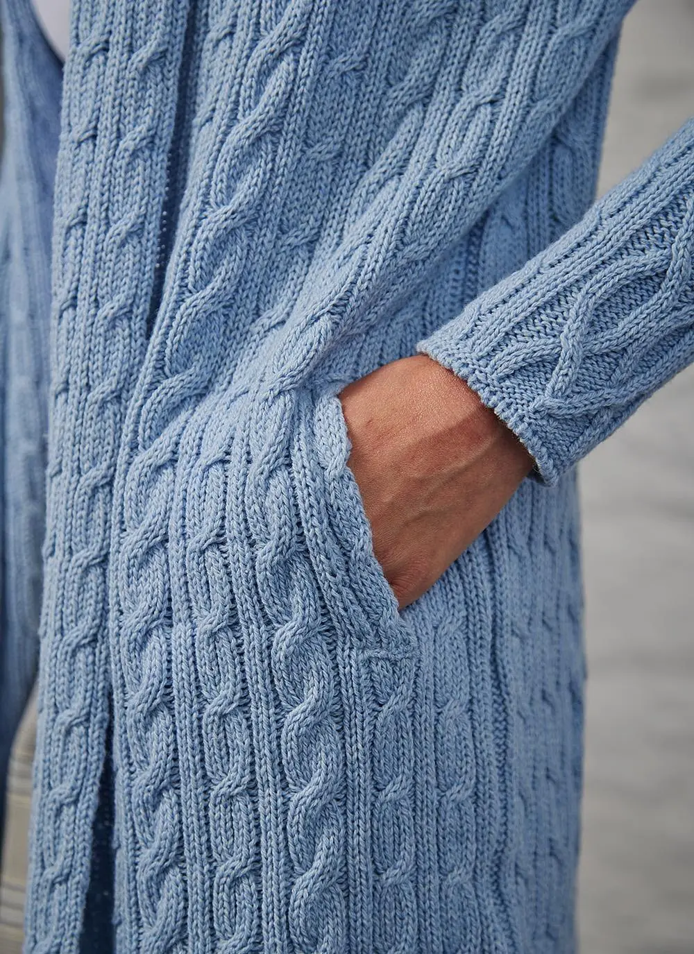 Mairead Lambswool & Cotton Cable Cardigan