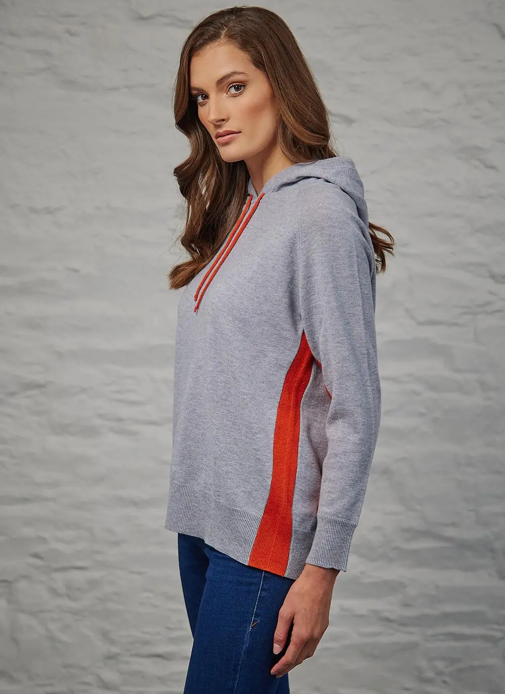 Two Tone Merino Wool Hoodie