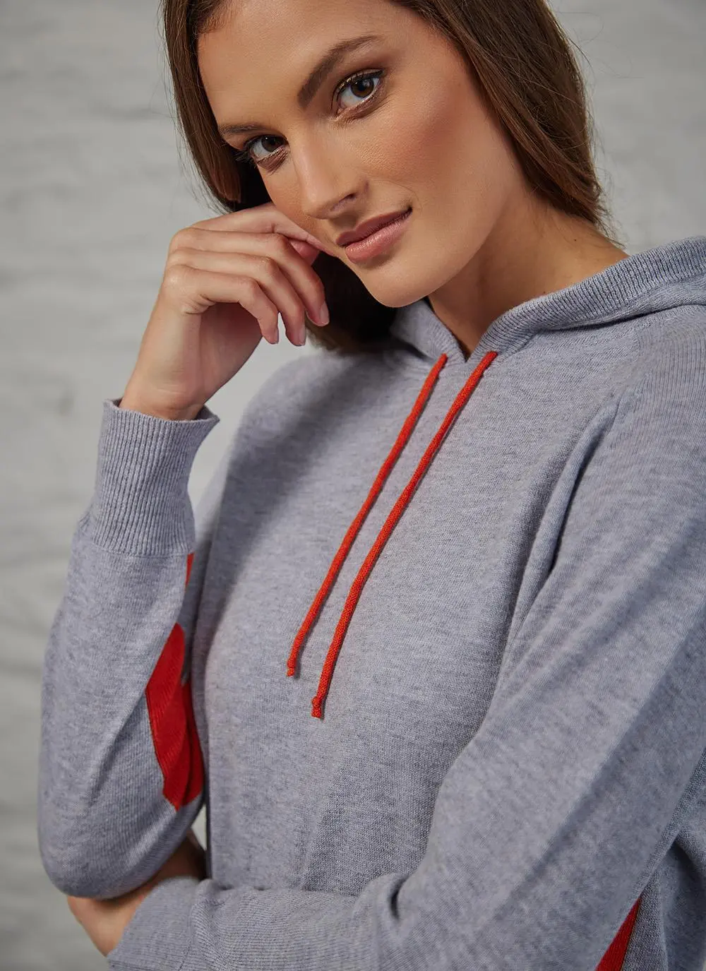 Two Tone Merino Wool Hoodie