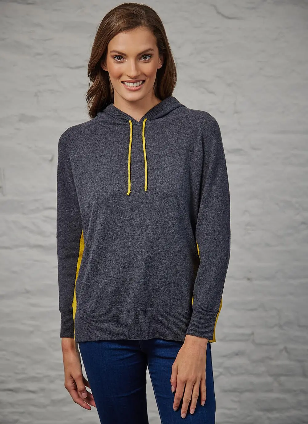 Two Tone Merino Wool Hoodie