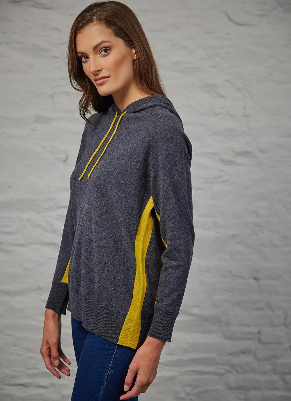 Two Tone Merino Wool Hoodie