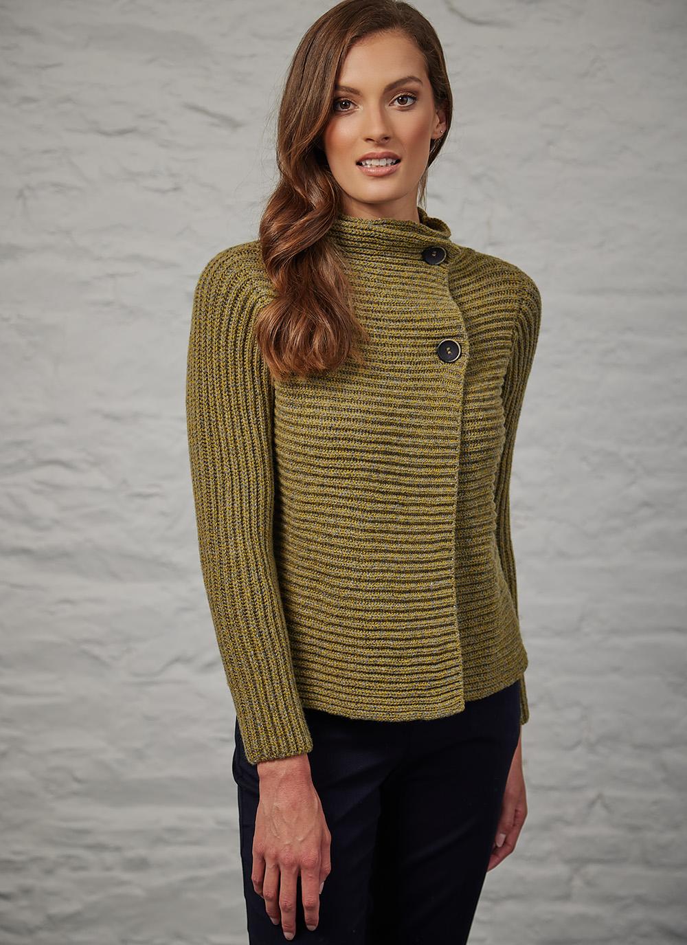 cashmere ribbed cardigan