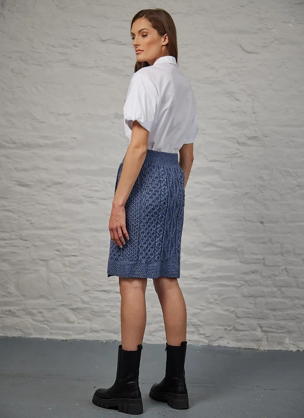 Teresa Aran Crossover Knee Length Skirt