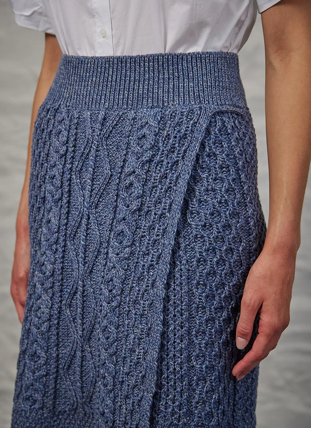 Teresa Aran Crossover Knee Length Skirt