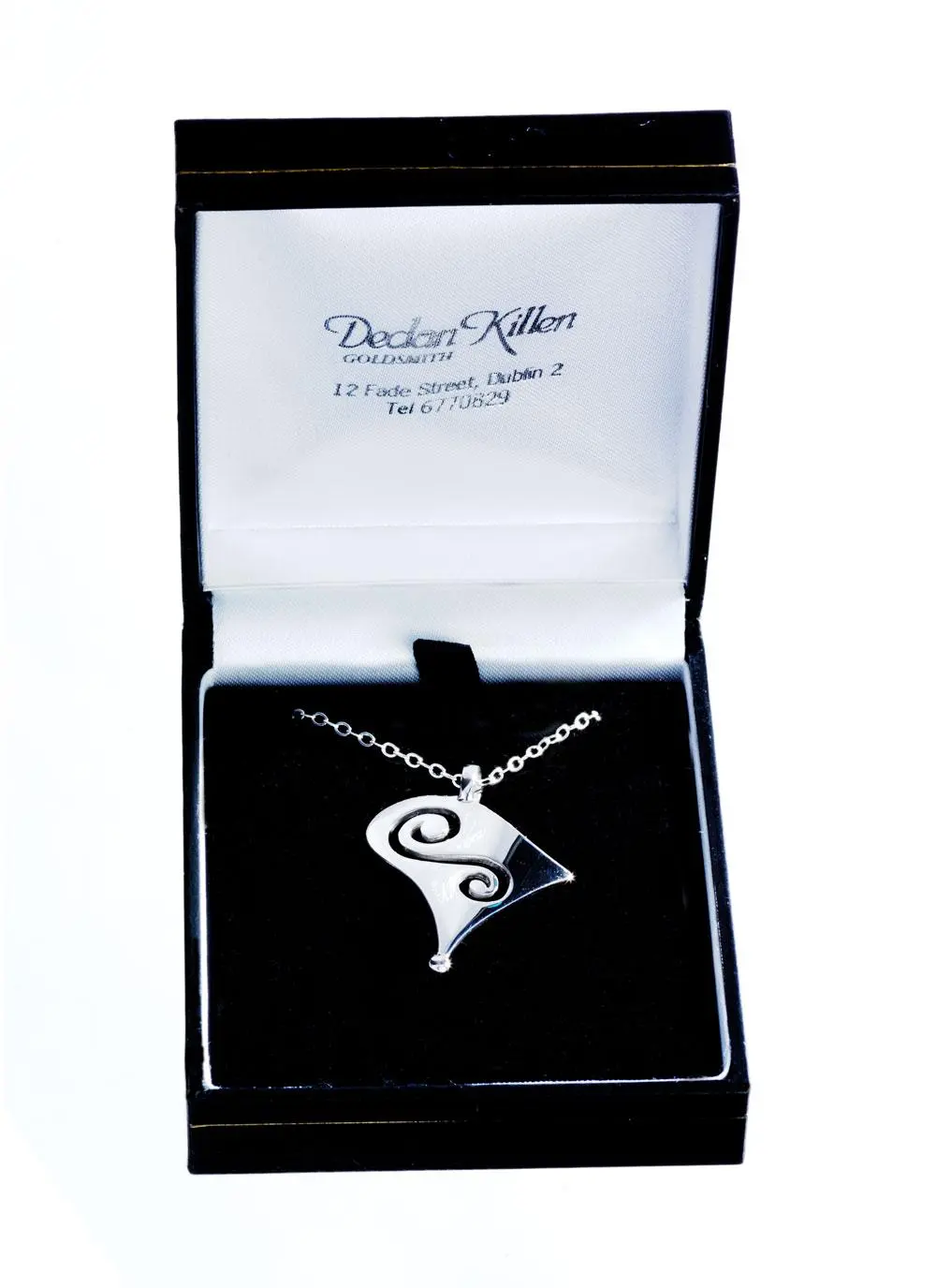 Contemporary Sterling Silver Spiral Pendant 