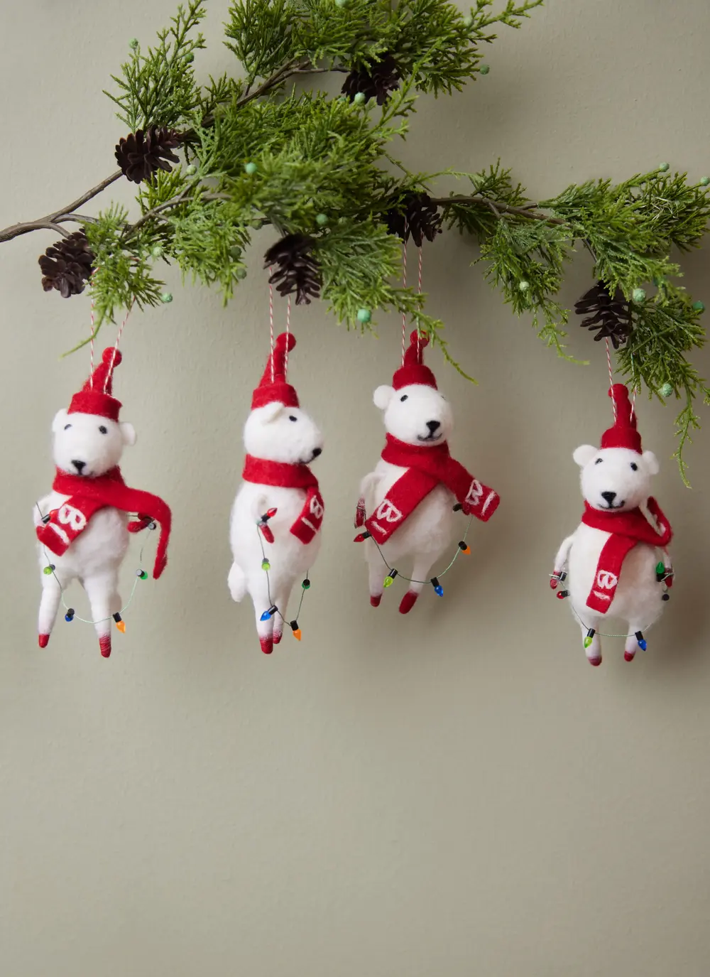 Polar Bear Decoration Set Of 4