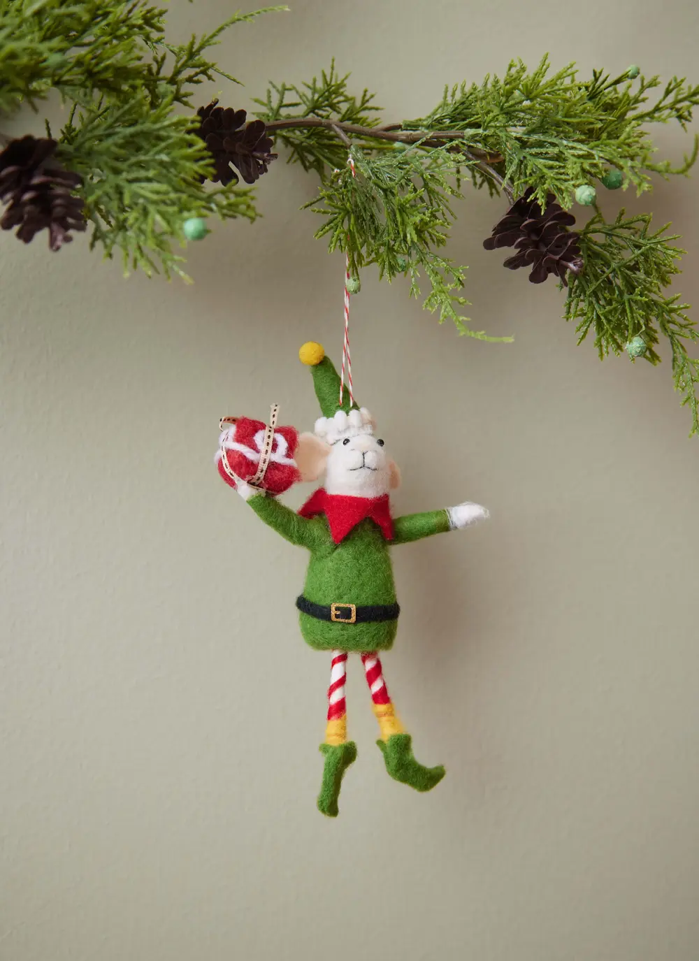 Christmas Mouse Decoration Set Of 4