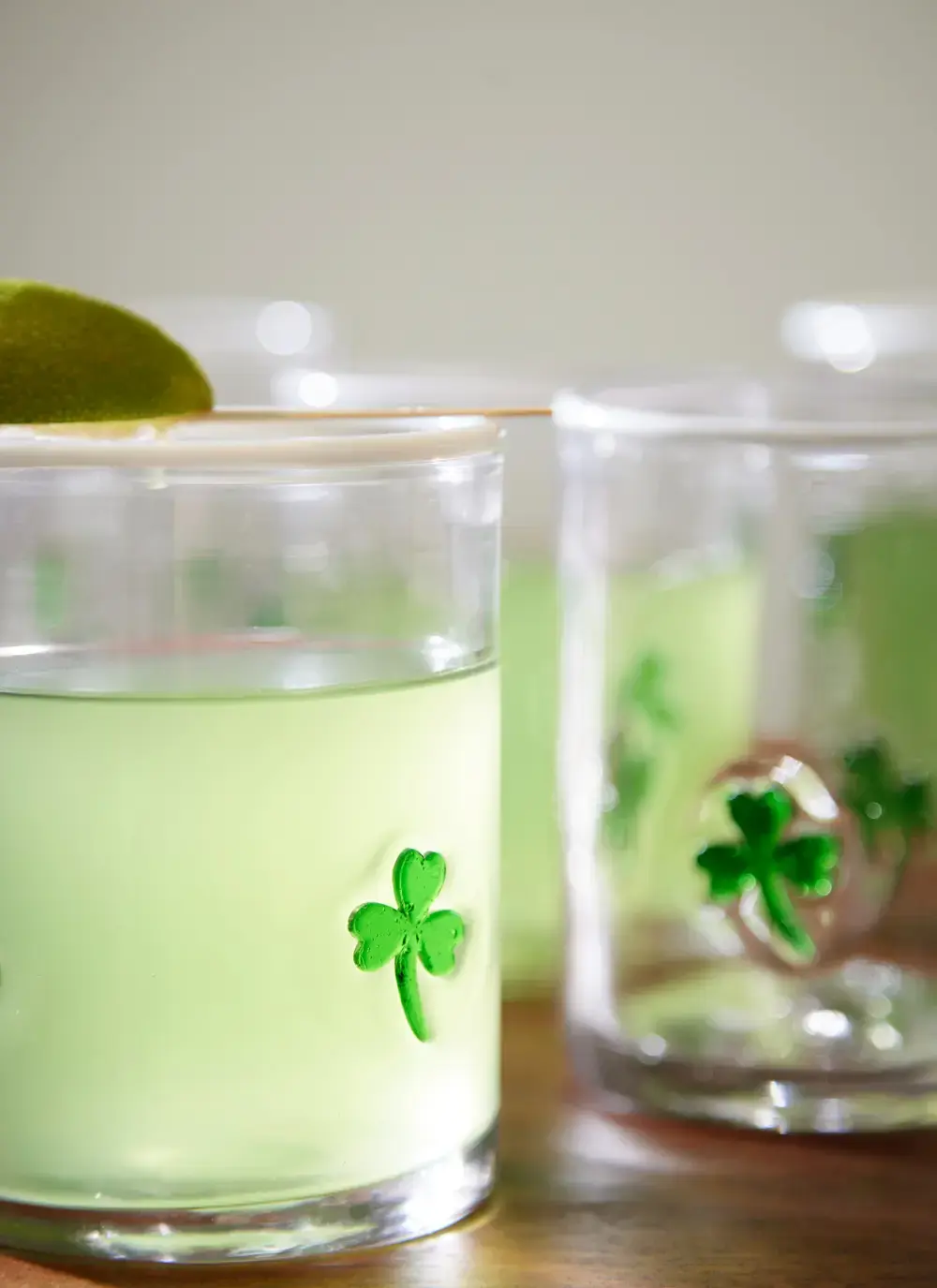 Shamrock Embossed Glass Set Of 6