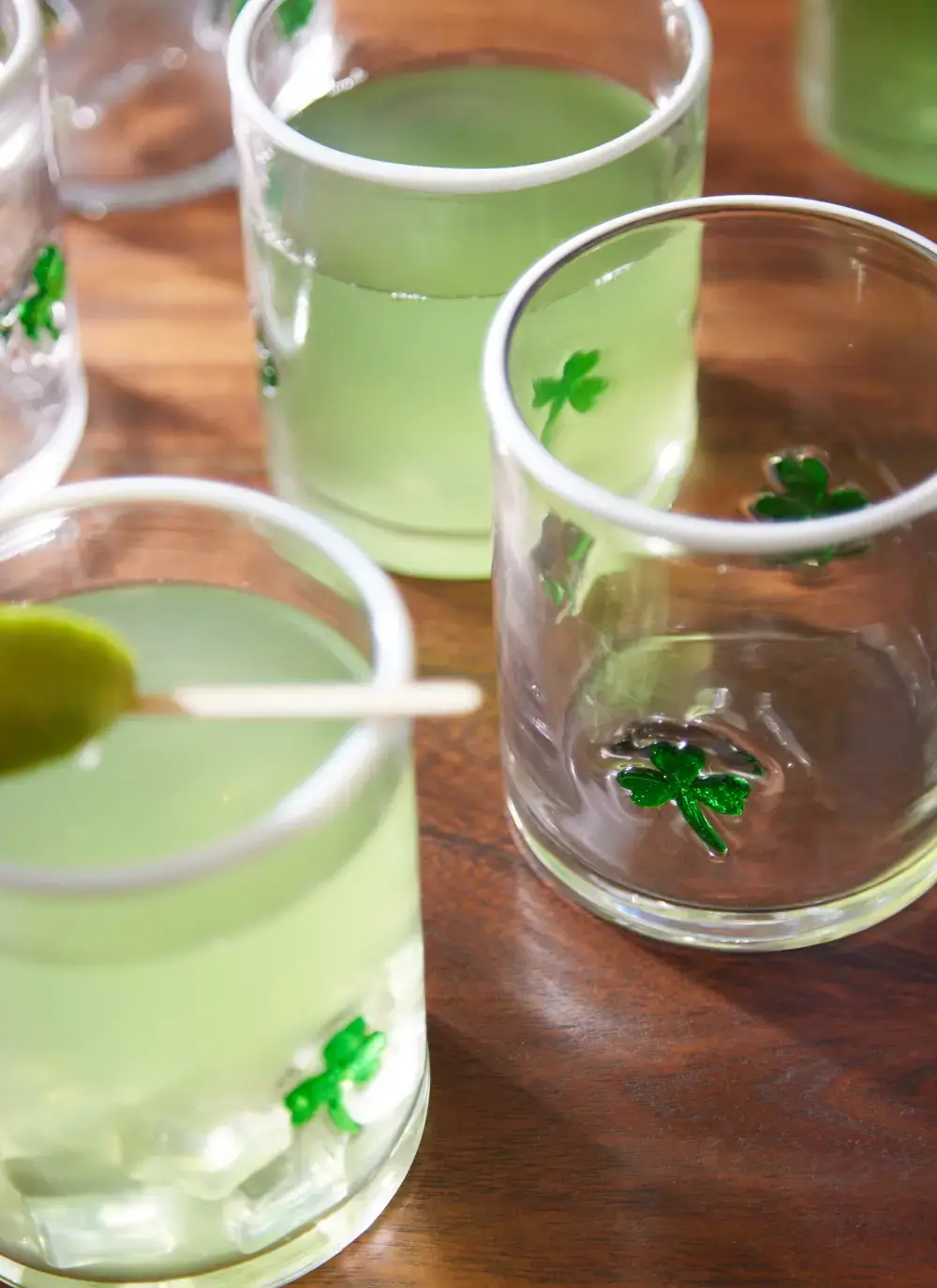 Shamrock Embossed Glass Set Of 6