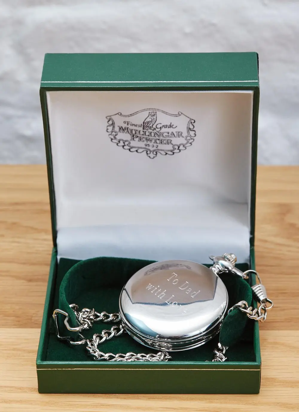 Engraved Celtic Shamrock Pocket Watch