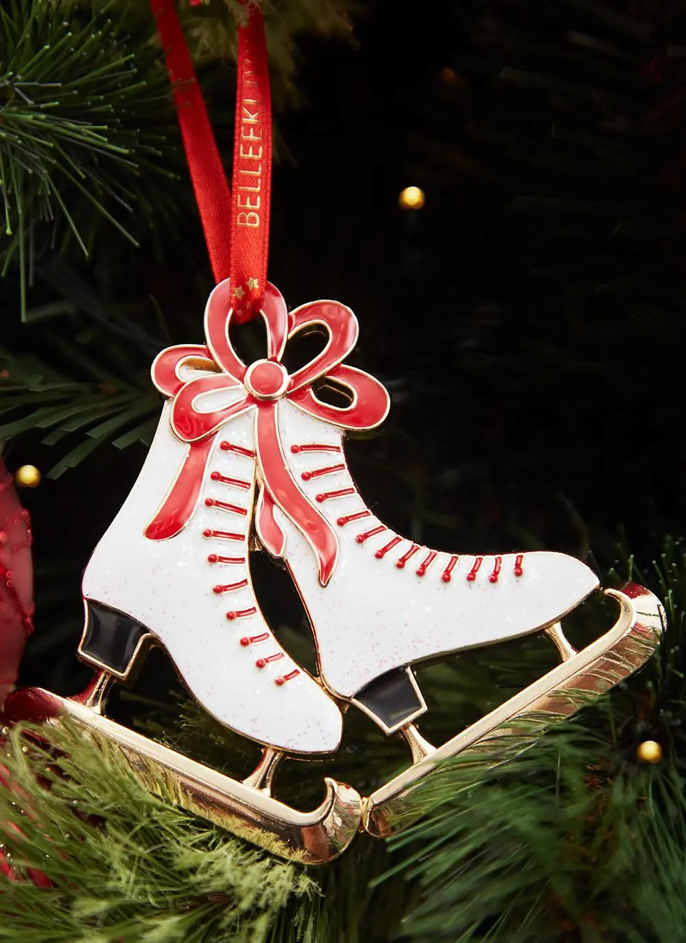 Ice Skates Enamel Decoration