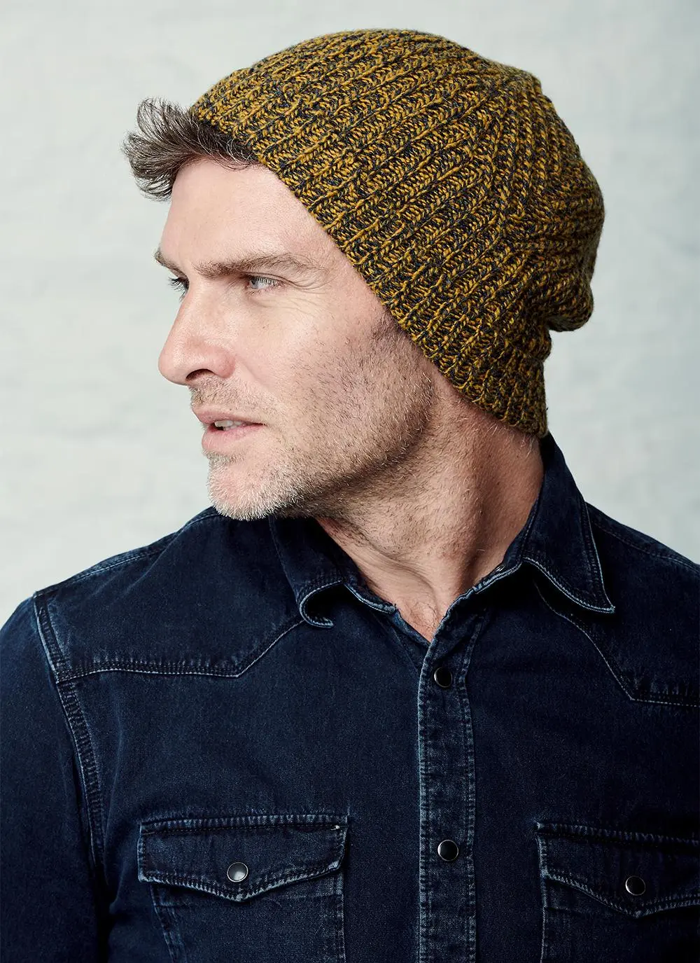 Fisherman Ribbed Herringbone Beanie