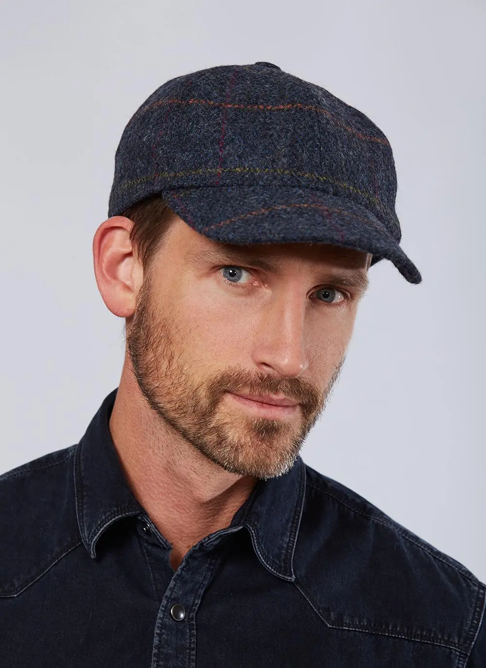 Gents Tweed Baseball Cap with Ear Flaps