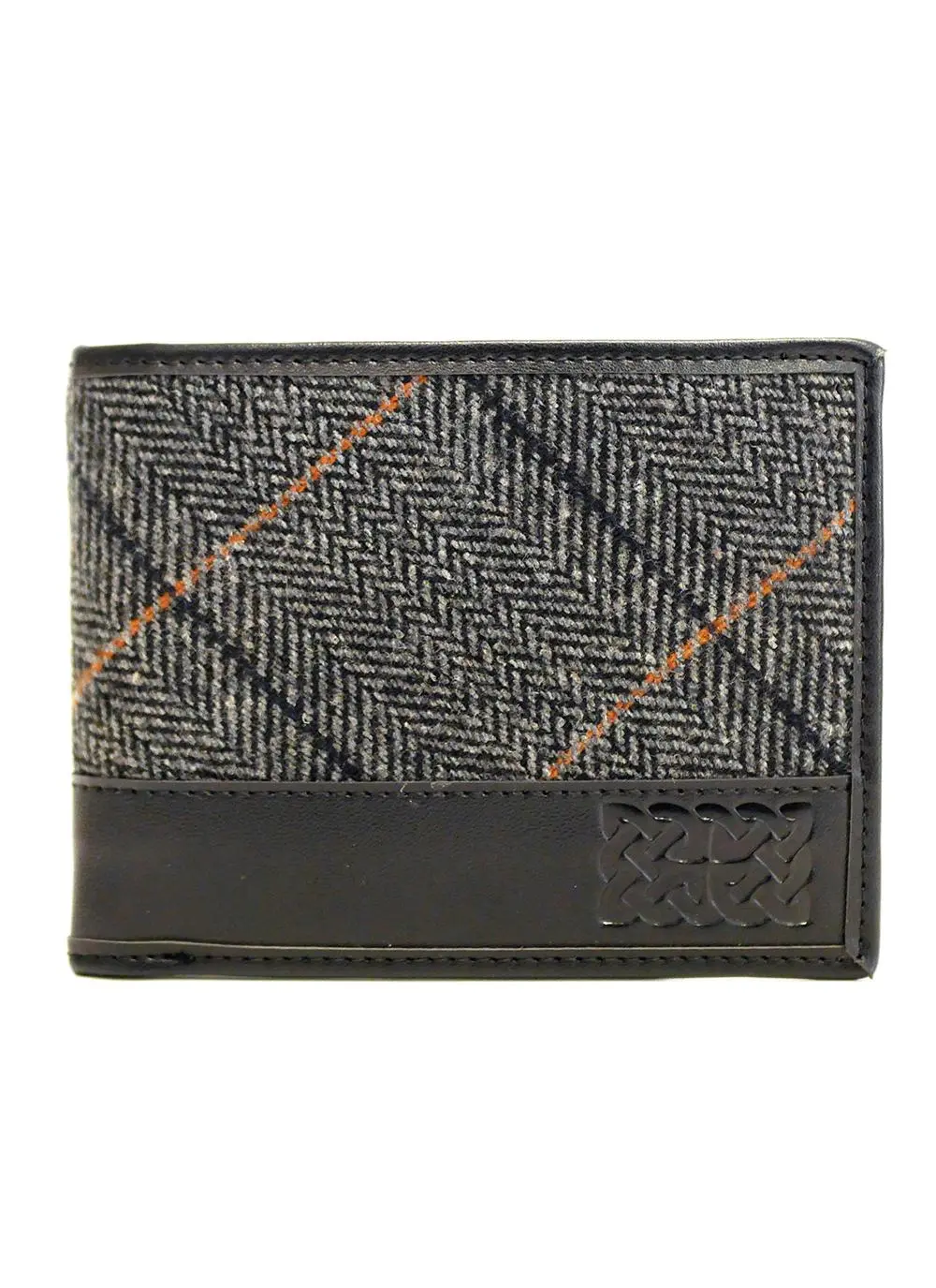 Black Tweed Leather Wallet