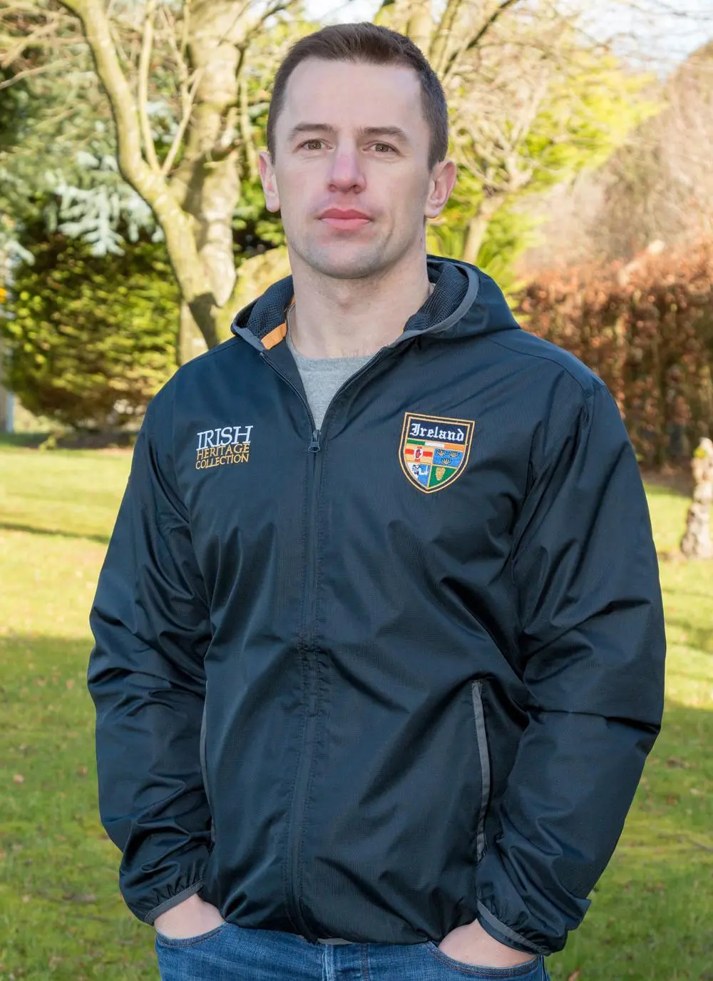 Men's Irish Full Zip Hooded Jacket