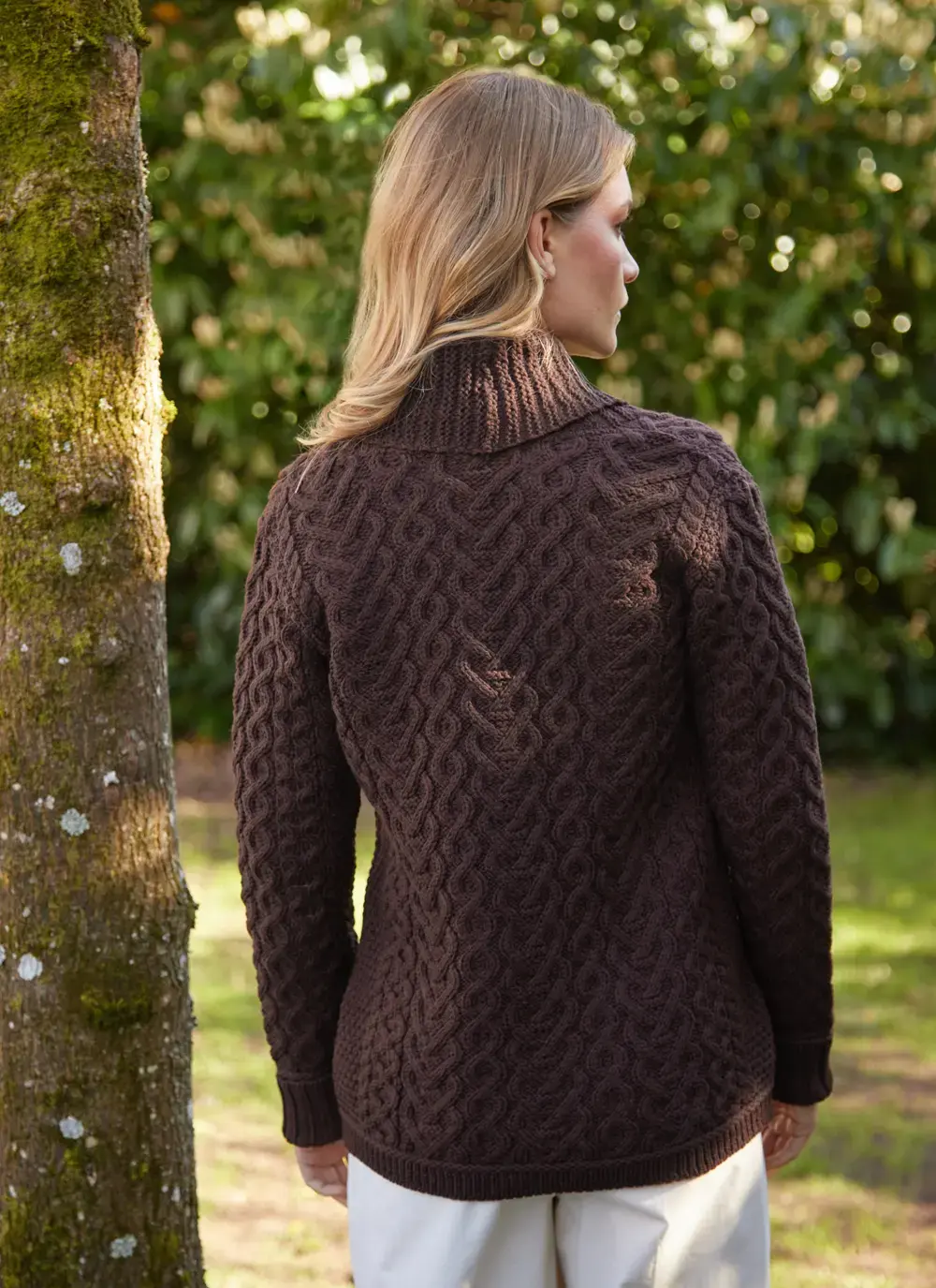 Merino One Button Cable Cardigan 