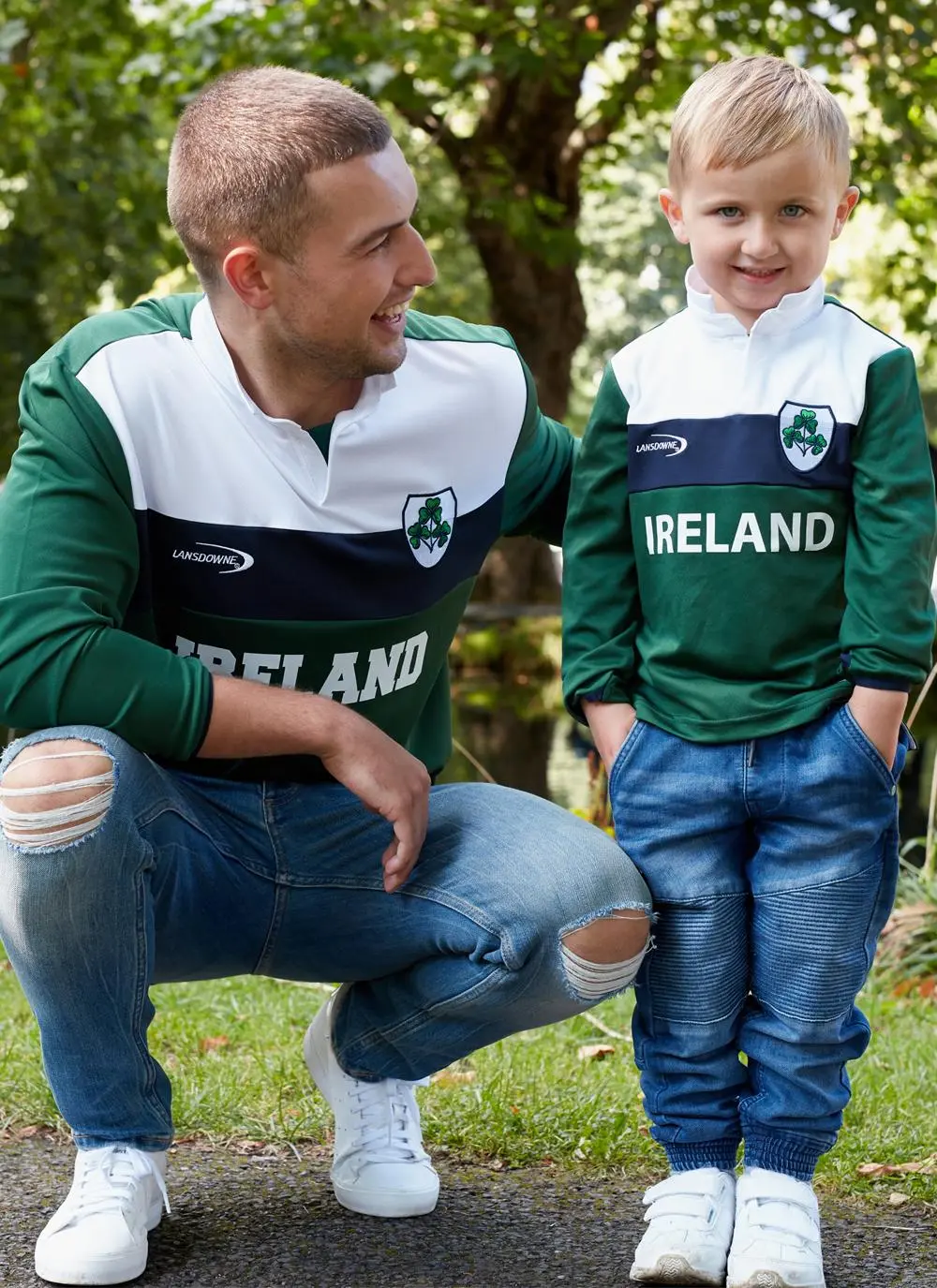 Kids Ireland Three Shamrock Rugby Shirt