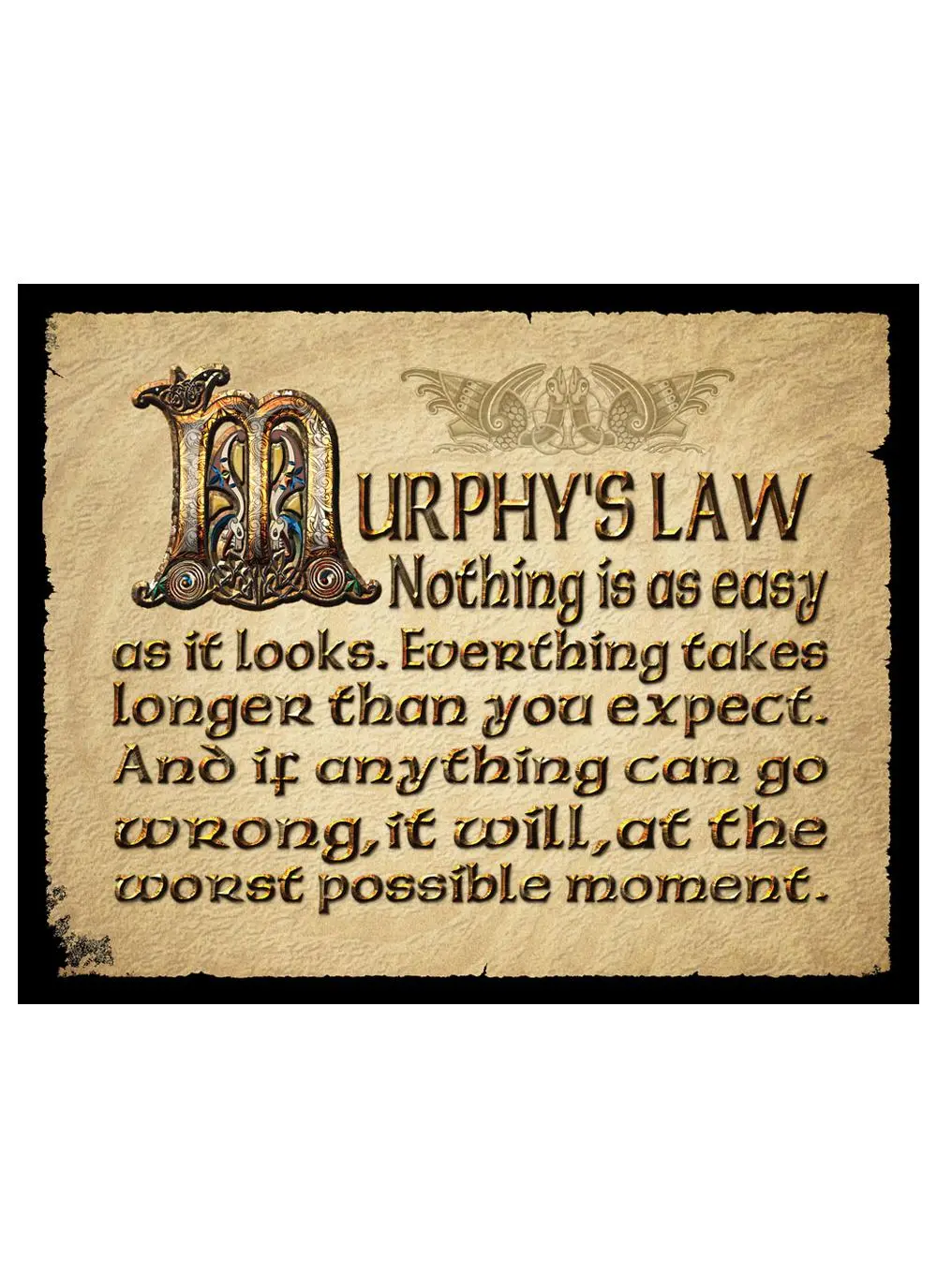 Murphy's Law Plaque
