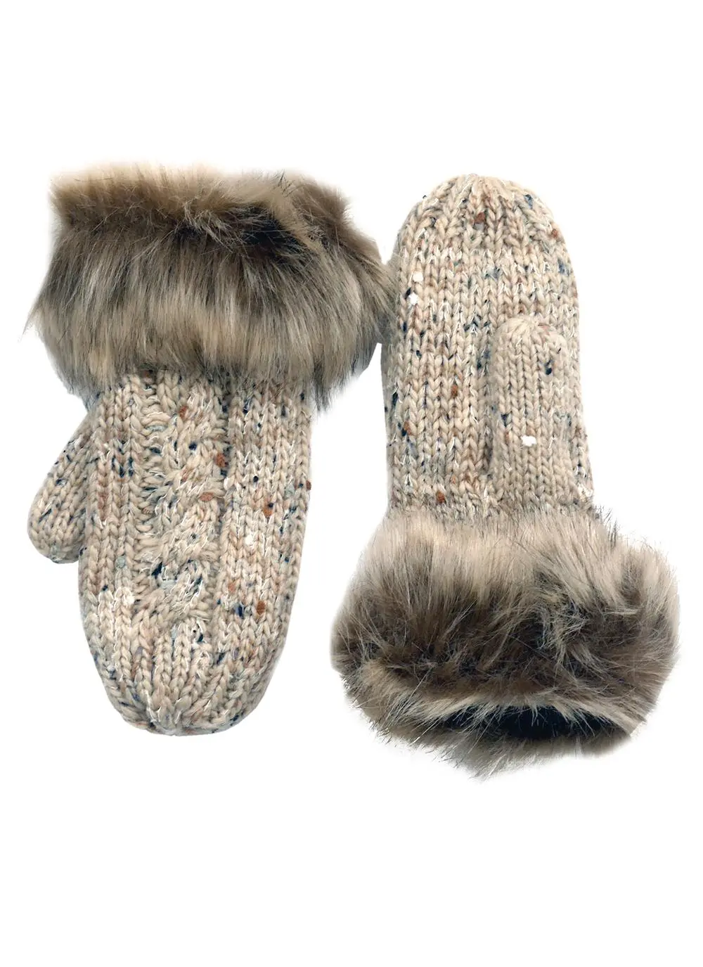 Oatmeal Speckle Wool Mittens