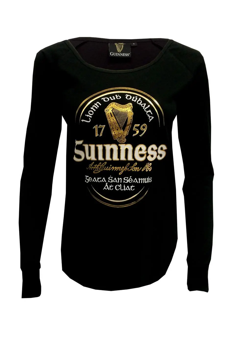 Ladies Guinness Irish Label Long Sleeve T-Shirt