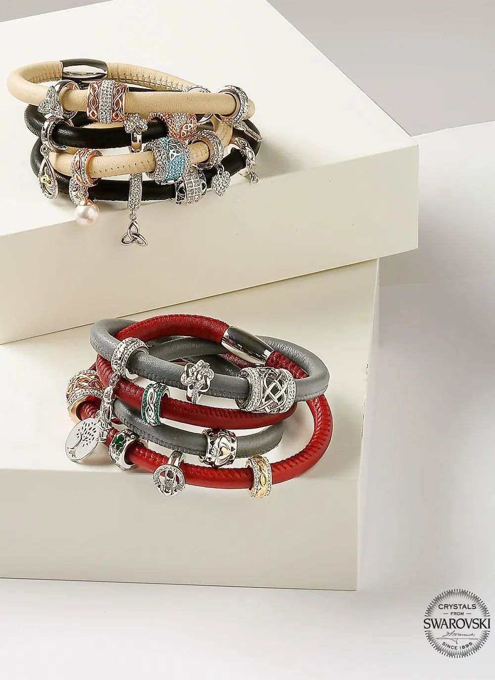 Origin Red Double 16.5 Inch Leather Bracelet