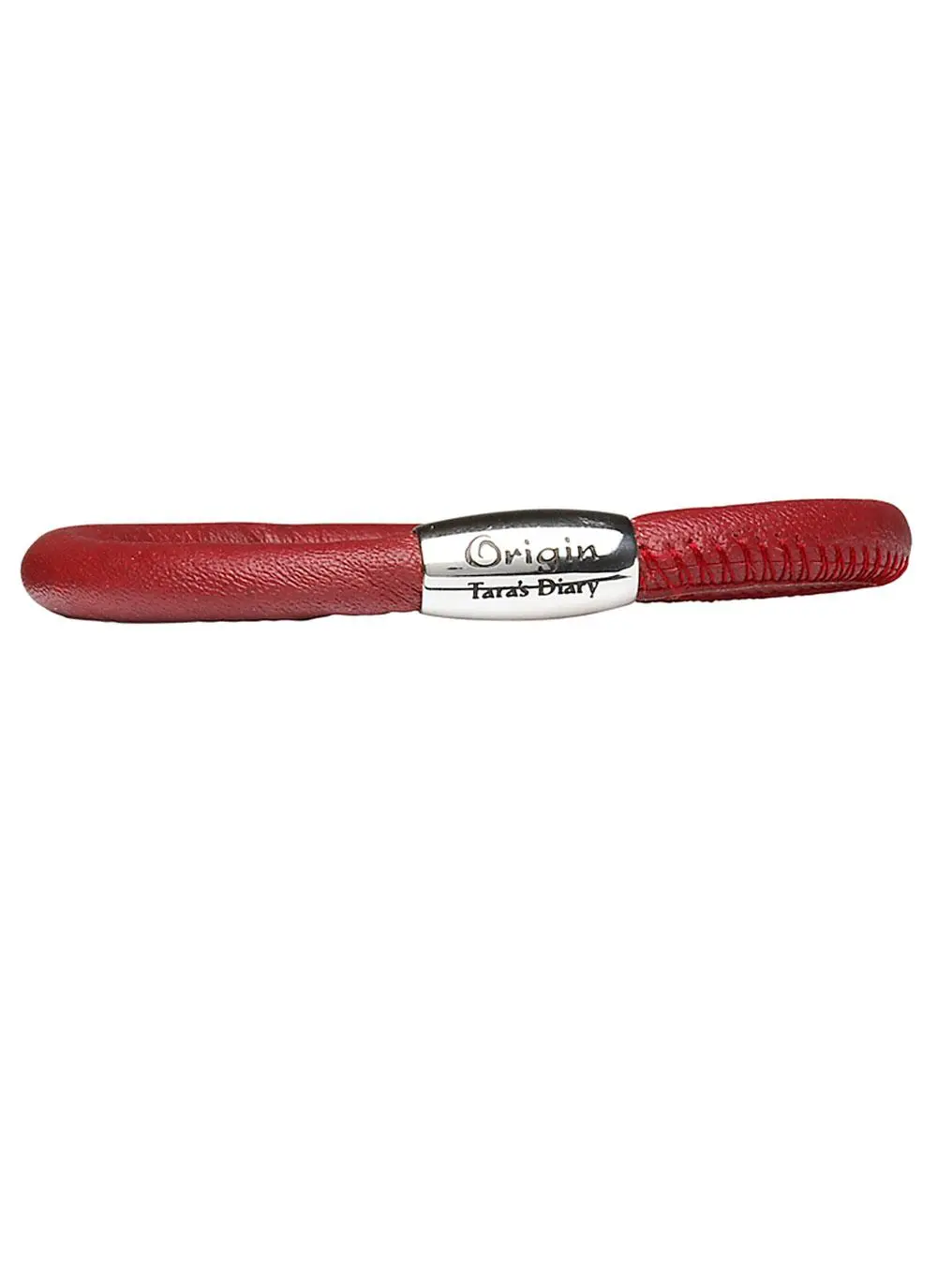 Origin Red Single 7.5 Inch Leather Bracelet