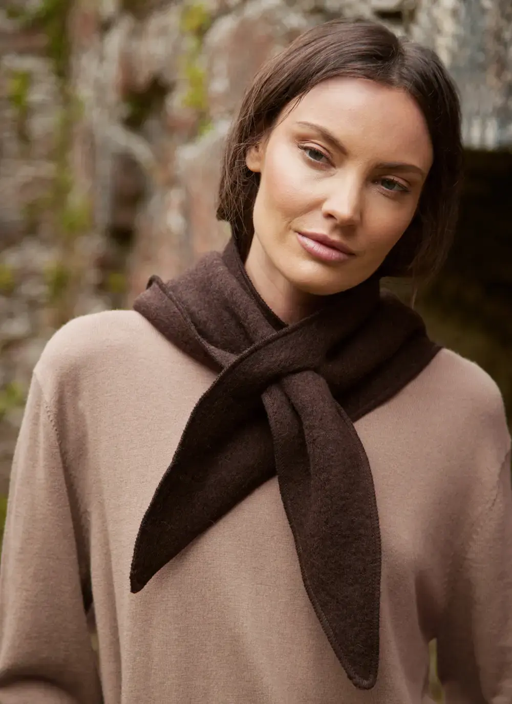 Paloma Wool Triangle Scarf in Chocolate