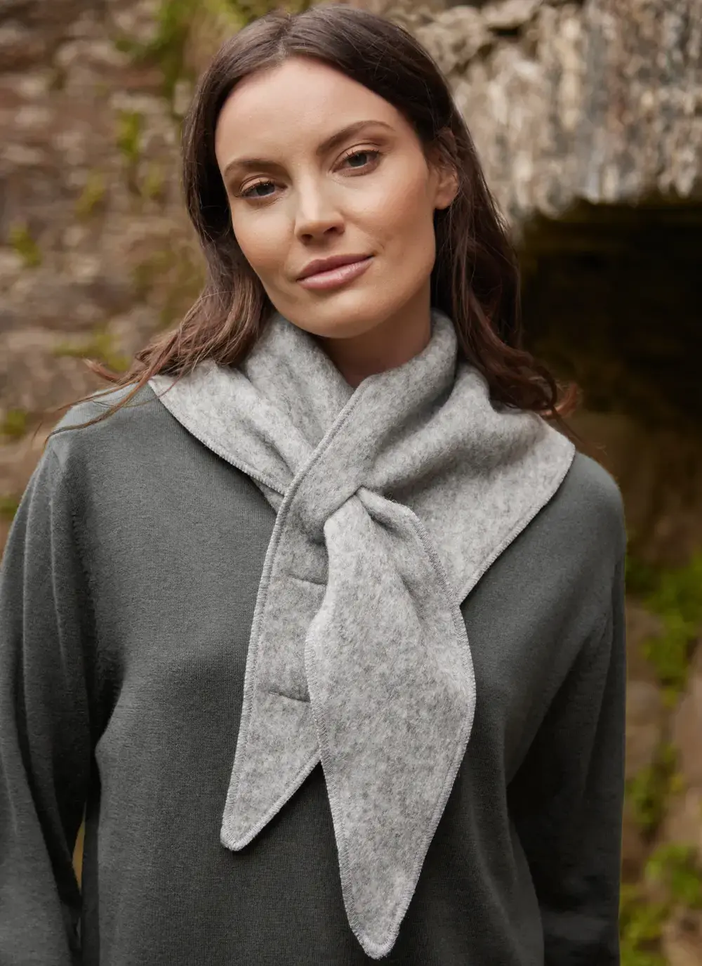 Paloma Wool Triangle Scarf in Light Grey