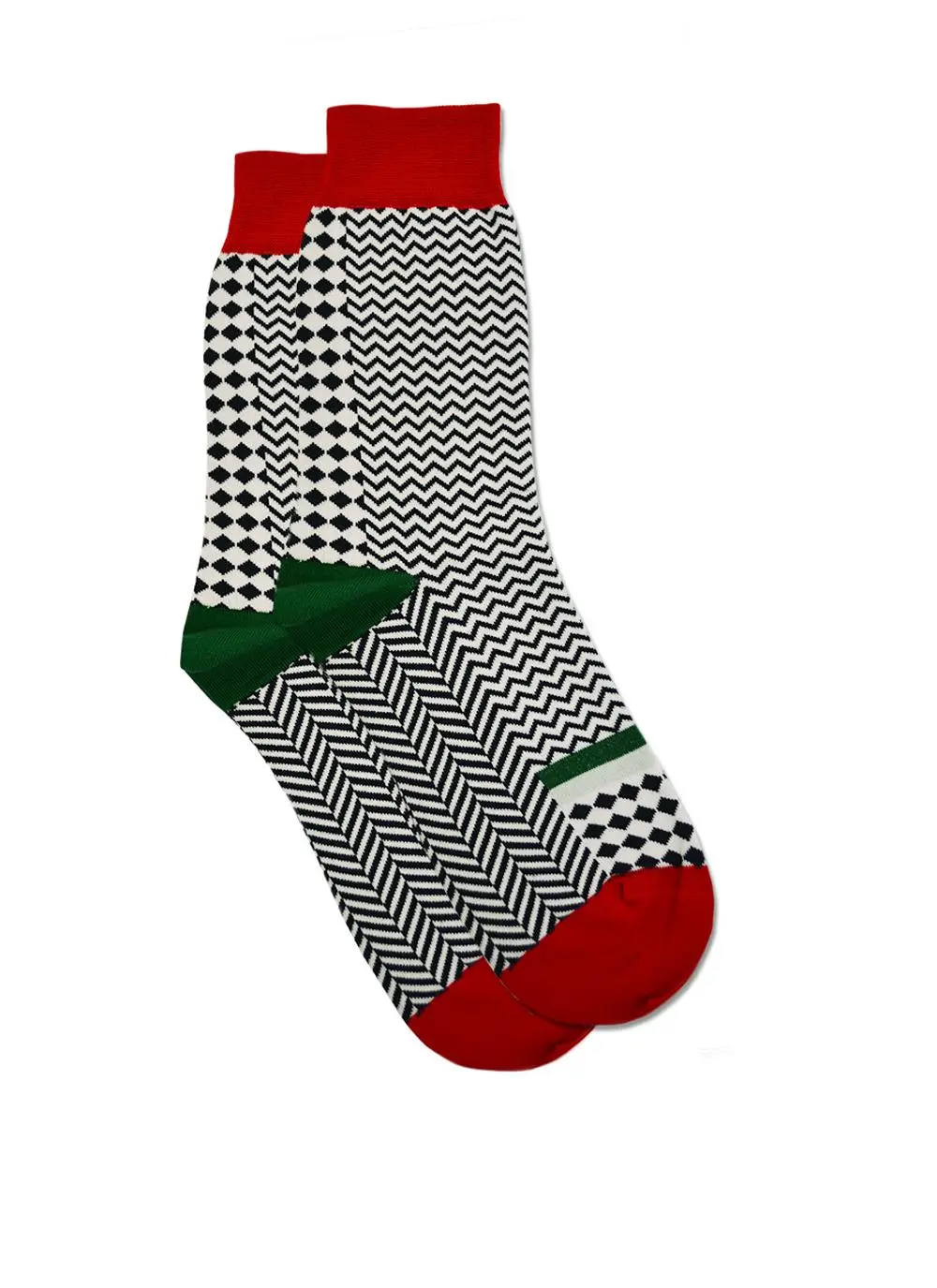 Set of 2 Ladies Herringbone Socks
