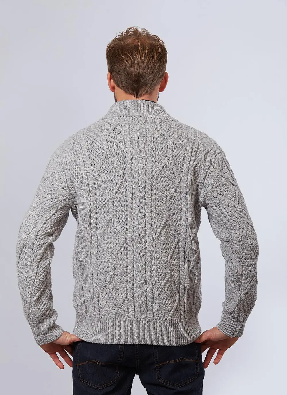 Patrick Half Zip Aran Sweater