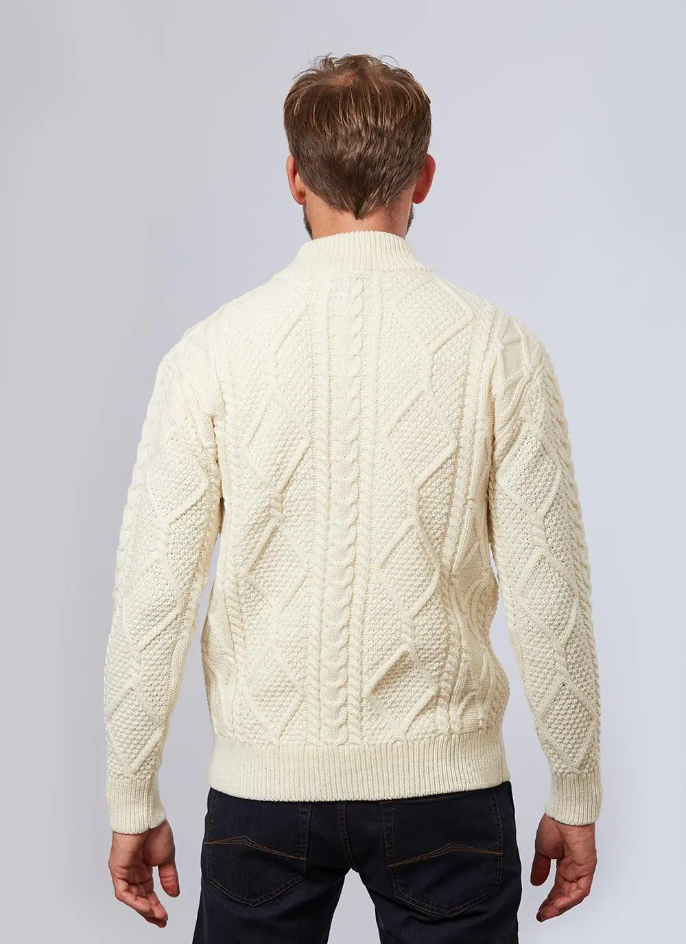 Patrick Half Zip Aran Sweater