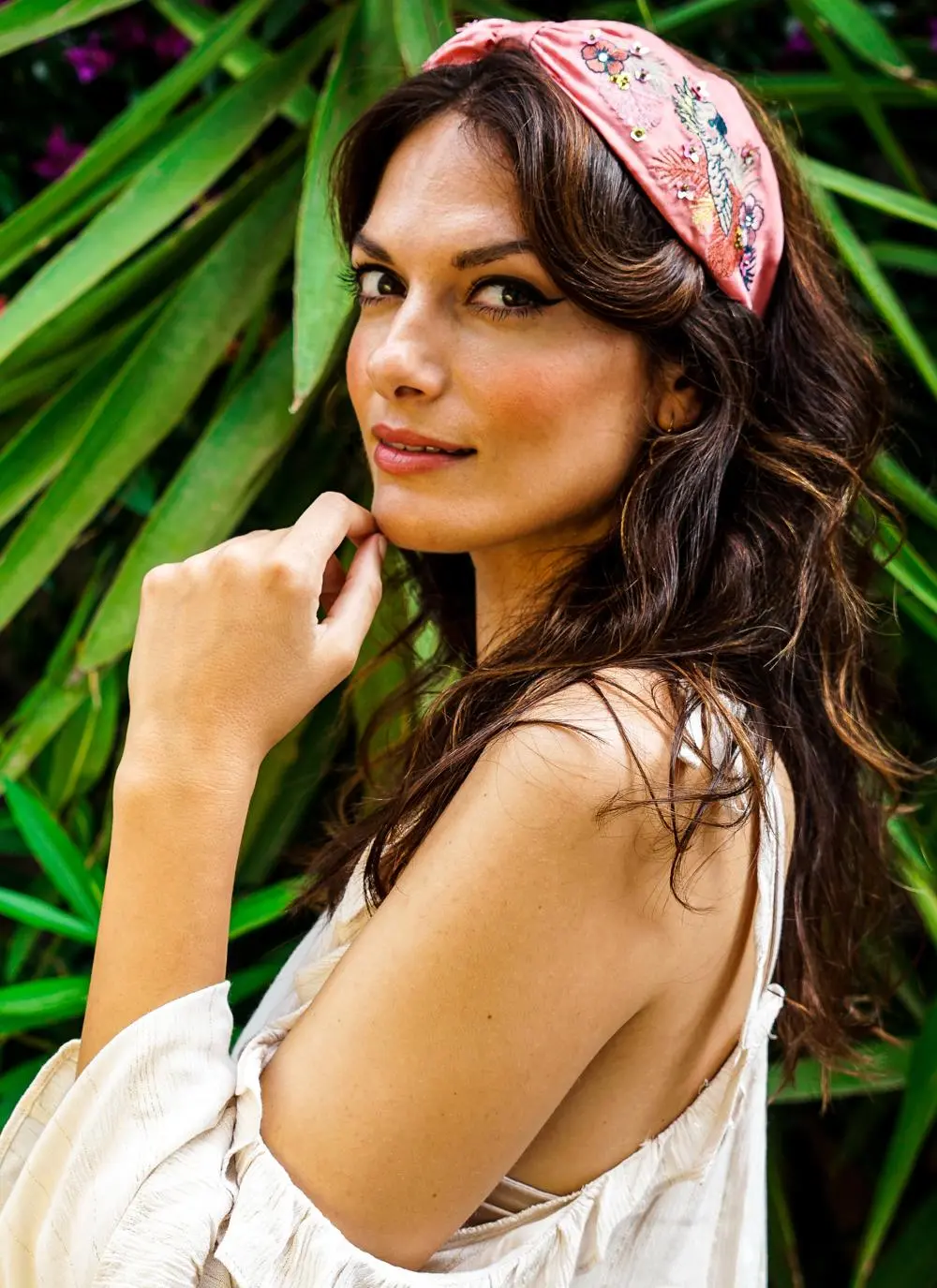 Embroidered Cockatoo Headband