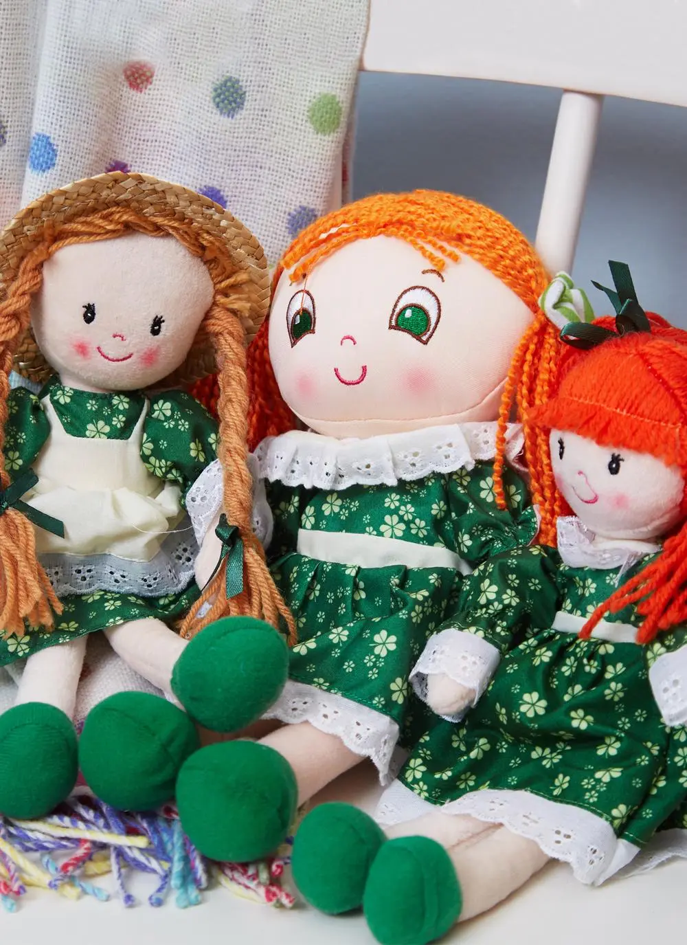 Tara Irish Rag Doll with Shamrock Dress