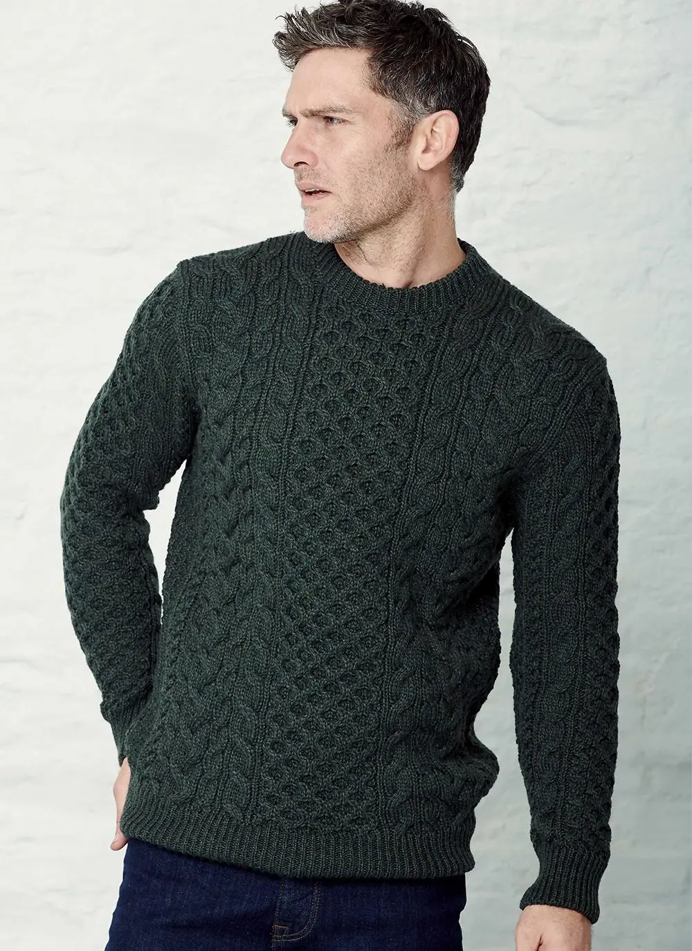 Robin Crew Neck Aran Sweater
