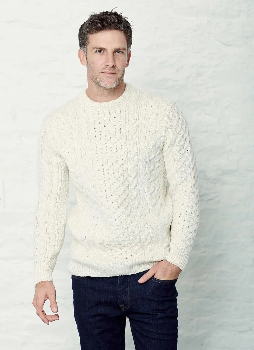 Robin Crew Neck Aran Sweater