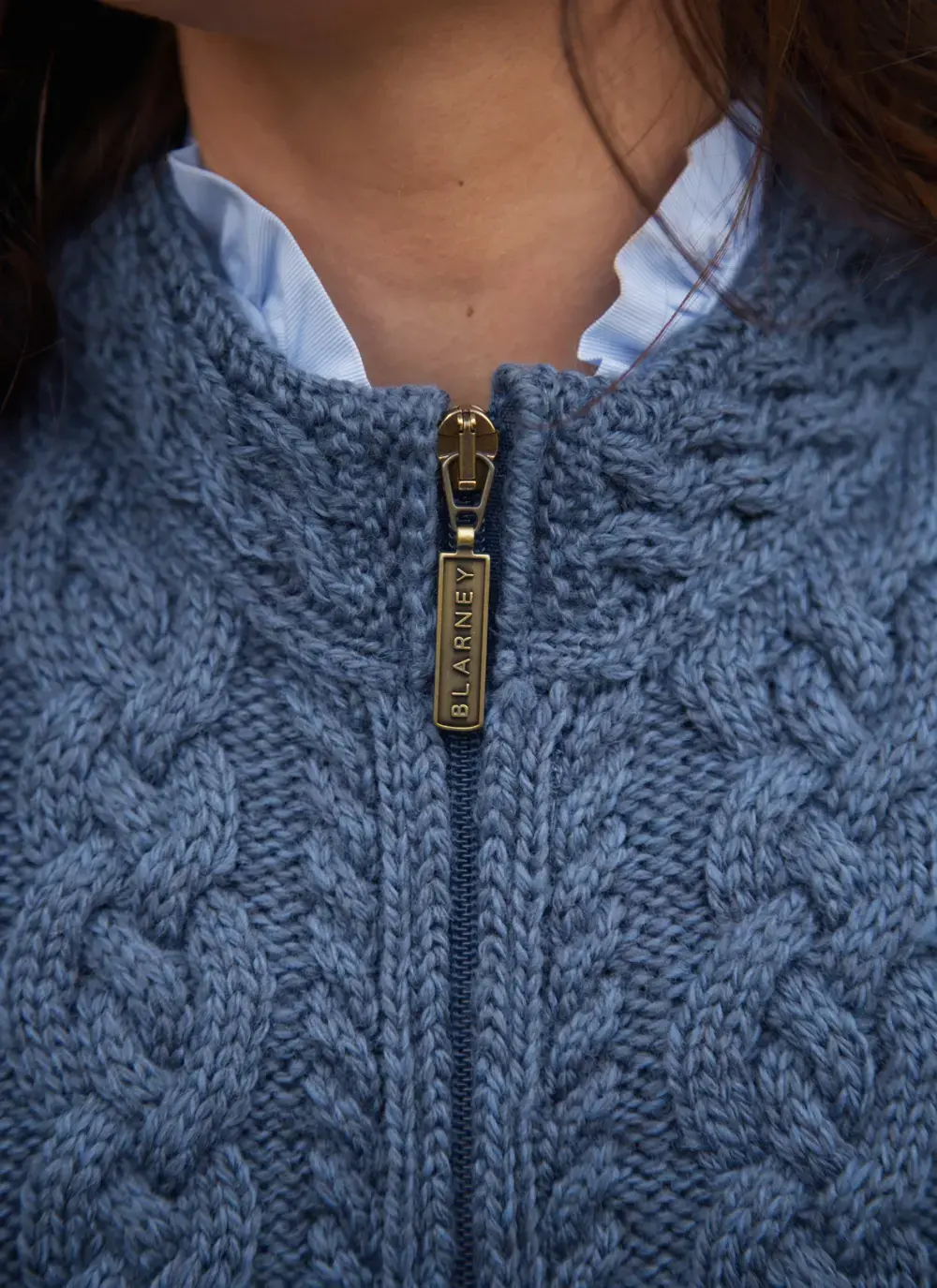 Roisin Full Zip Aran Gilet