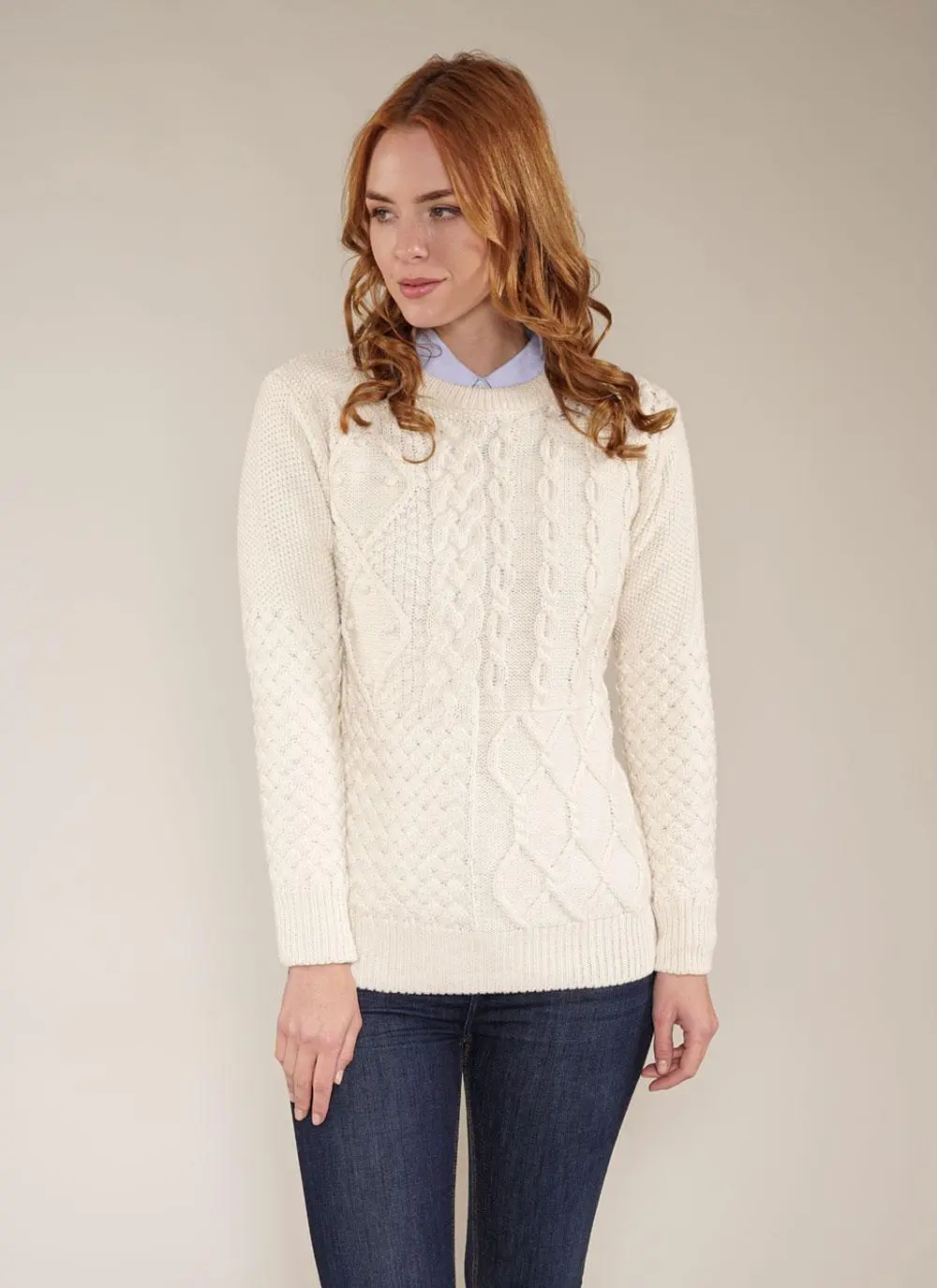 Roisin Patchwork Crew Neck Sweater