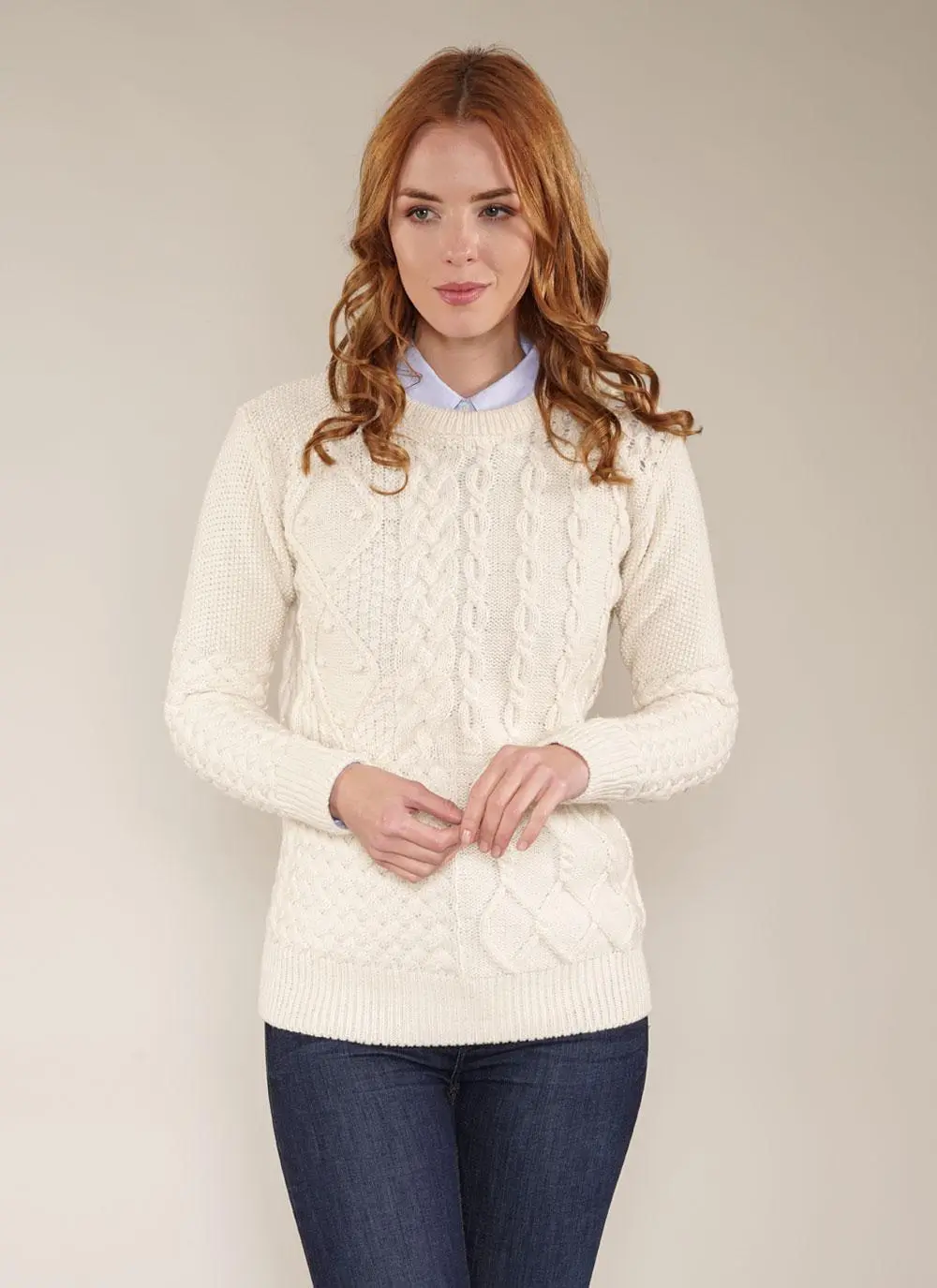Roisin Patchwork Crew Neck Sweater