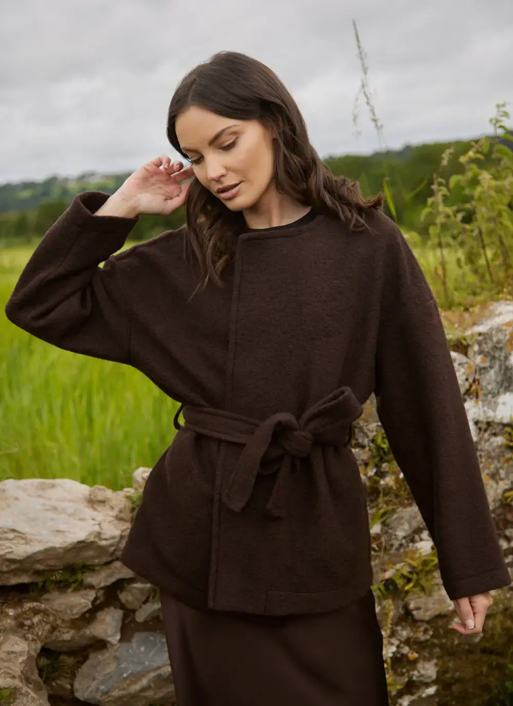 Rose Wool Belted Jacket