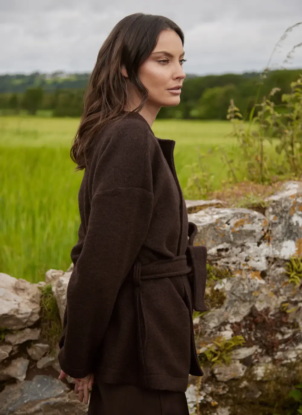 Rose Wool Belted Jacket