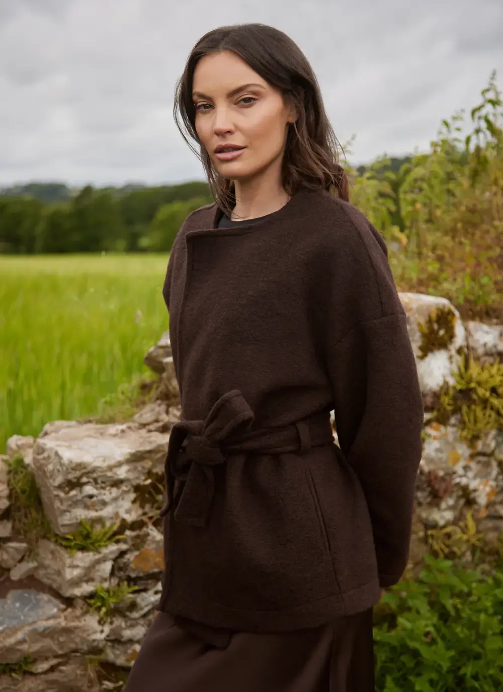 Rose Wool Belted Jacket
