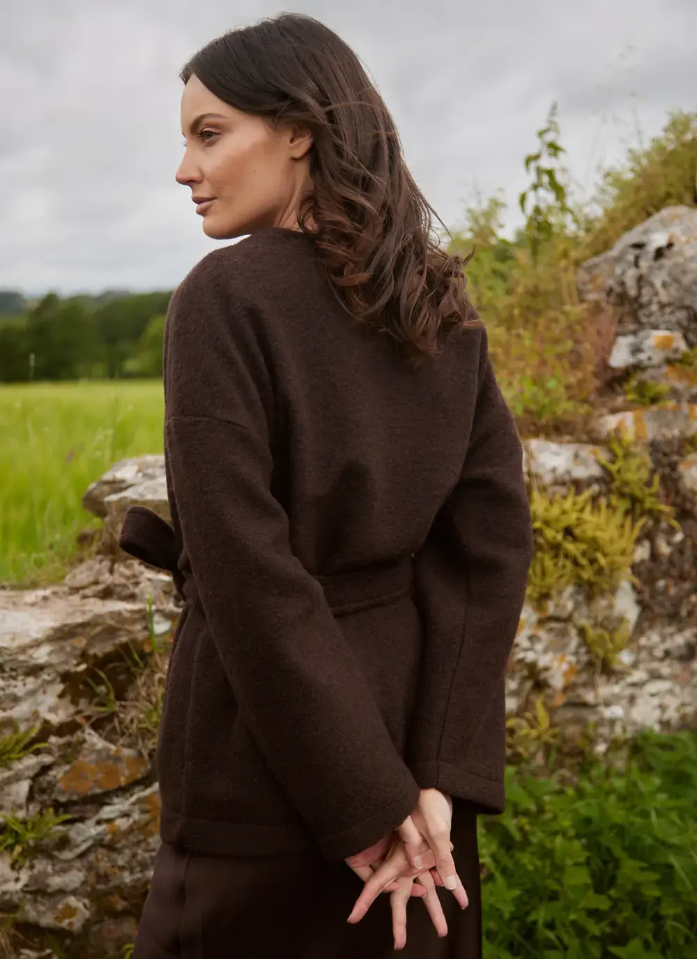 Rose Wool Belted Jacket