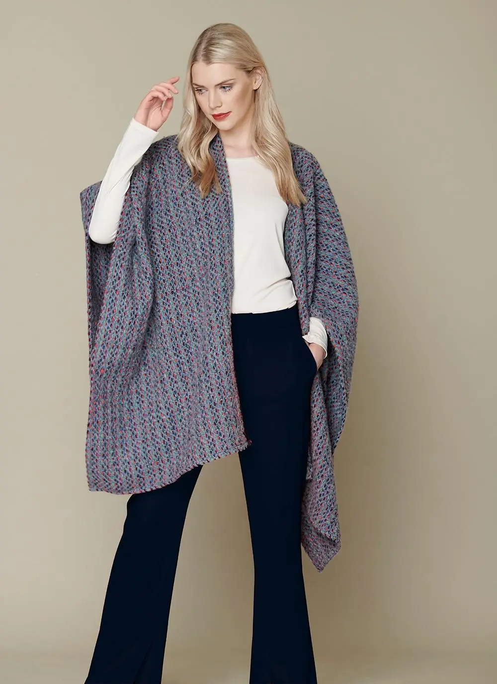 Ruana Cape Connemara New Blue
